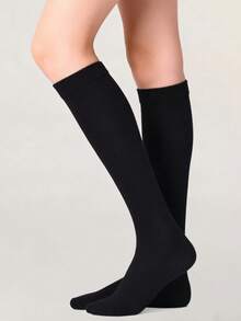 1/2/3 pares de calcetines de media caña ajustados de punto, calcetines deportivos estilo JK para mujeres, adecuados para uso diario durante todo el año - Multicolor - Ver 4