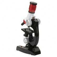 100x\400x\1200x Microscopio Para Niños Con Kit De Portaobjetos, Juguetes Ciencias Educativas - Rojo - Ver 5