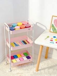 OBOVAY 1 pieza Carrito metálico multiusos para habitación de bebé, móvil, estantería multifuncional para decoración de guardería, artículos esenciales para recién nacidos, dormitorio de niños, artículos esenciales para bebés recién nacidos - Multicolor - Ver 5