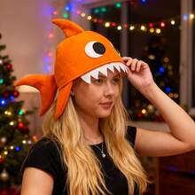 1 Piece Party Hat, Cute And Funny Shark Hat, Unisex Adults, Suitable Halloween,, Party Costume Props - 1PC 鯊魚帽子 - 查看 6