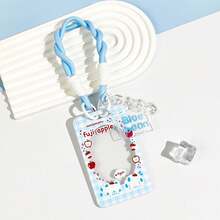 1pc Minimalist Transparent Card Holder With Lanyard, Wholesale Student ID Badge Case - Card Sleeve - View 7