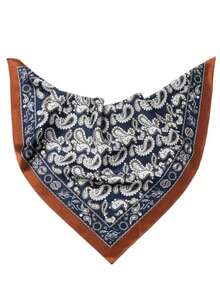 1pc Men's Retro Small Square Scarf, Suit Pocket Square, Scarf, Casual Headscarf, Paisley Pattern - Multicolor - View 3