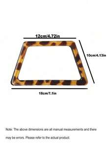 Trapezoidal Diy Decorative Bag Straps, Leopard Print Element Trapezoidal Bag Strap, Imitation Leopard Print Trapezoidal Bag Strap, Flat Resin Handbag Strap, Strong Load-Bearing Capacity Bag Accessories - Hard Hand-Held, Decorative Wallets, Crochet Handbags - Stylish, , Versatile,Suitable For Gift Boxes - A - View 9