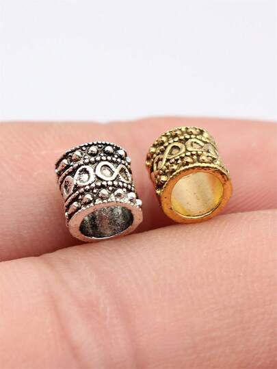 20pcs 8x7.6x7.3mm Big Hole Beads Spacer Beads For DIY Jewelry Making Bracelet Necklace Keychain Phone Chain Making Accessories Handmade Craft Making Findings