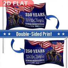 1pc American Flag 250 Years Anniversary United States Semiquincentennial Grommet Flag 3x5 Double Sided Independence Day 4th Of July Patriot Double Sided Outdoor Garden Flags Banner Decoration, Perfect For Independence Day, Parades, Home - 1 面旗幟 - 查看 7