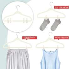 20pcs Beige Velvet Clips, Suitable For Skirt Hangers, Strong Velvet Clips, Also Suitable For Ivory Velvet Hangers - Multicolor - View 3