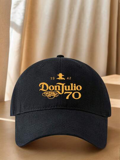 1PC Unisex "Don Julio 70" Printed Baseball Cap - Adjustable, UV Protection, Ideal For Hiking, Mountaineering, Travel, And Outdoor Activities