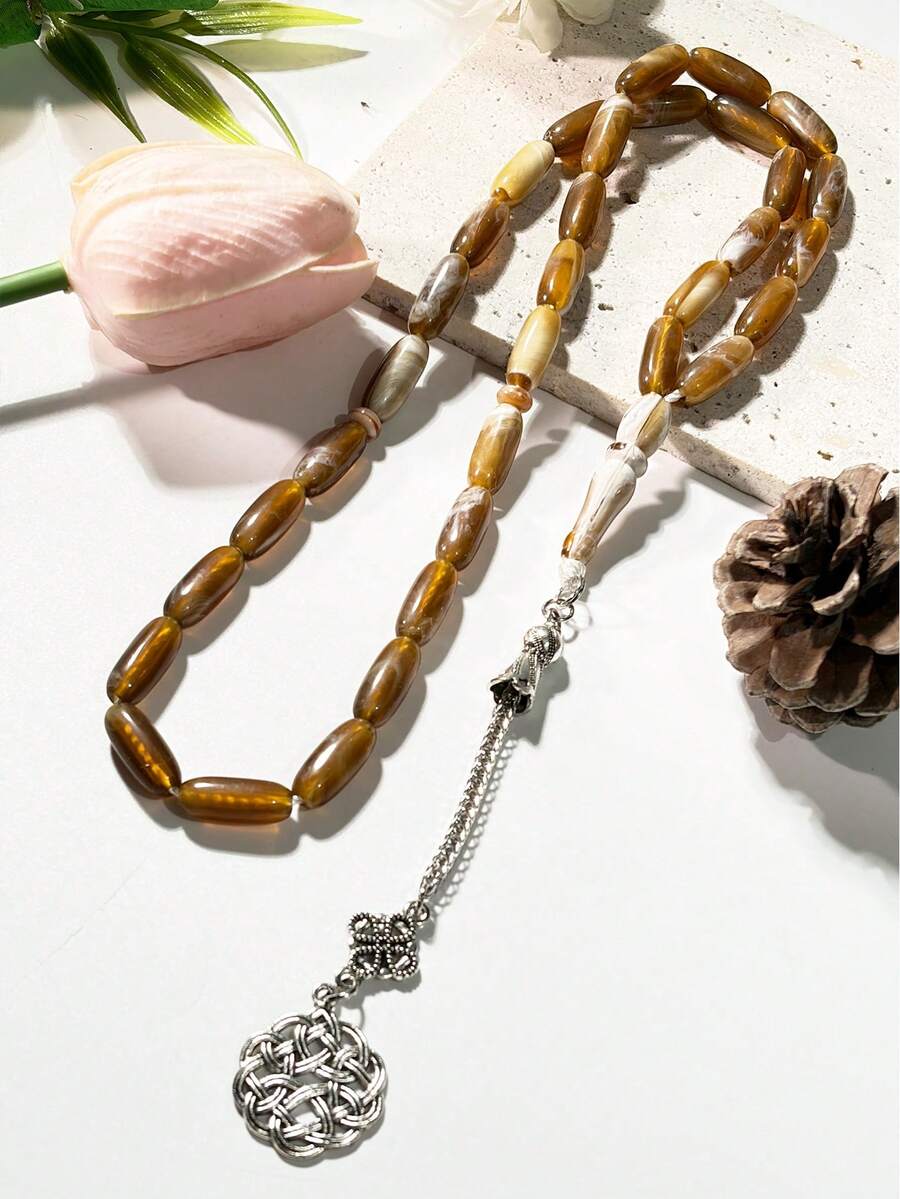 1pc 33 Beads Muslim Prayer Beads Bracelet, Unisex Daily Use - Multicolor - View 1