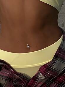 1 chiếc khuyên rốn ngọc trai tối giản bằng bạc Sterling S925, thích hợp để đeo hàng ngày, đi nghỉ mát hoặc làm quà tặng. - đơn - Xem 3