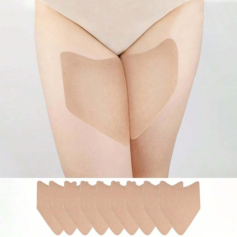 30/20/10pcs Set Invisible Anti-Chafing Thigh Bands, Thigh Rub Protection Tape, Transparent Protective Pads, Travel Essential, Suitable For Women's Inner Thighs And Calves, Comfortable Protection