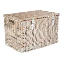 Red Hamper 60cm Whitewash Wicker Chest Picnic Storage Basket - 無襯裡 - 查看 2