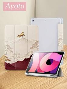 Ayotu 1件装风景野马图案平板电脑保护套和Kindle电子书保护套，兼容iPad第10代、11英寸/Air第4代/Air第7代/9.7英寸，兼容三星Galaxy Tab A9 Plus，Kindle（第11代-2024年发布）（6英寸），Kindle Paperwhite第12代2024年，绝佳节日礼物，时尚简约图案。 - 彩色 - 查看 4