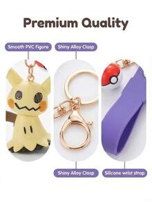 pokemon Llavero de Mimikyu, figura de muñeca genuina, colgante de juguete perfecto para decorar llaves y bolsos, mostrando tu pasión, adecuado como regalo para amigos durante la temporada de regreso a la escuela, regalo de fiesta, llavero lindo, diseño divertido, ideal para fans, gamers, coleccionistas de todas las edades - Llavero Mimikyu - Ver 6