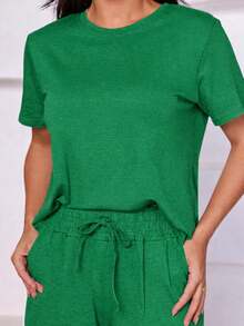 Women's Casual Comfort Fleece Set - Verde - Ver 3