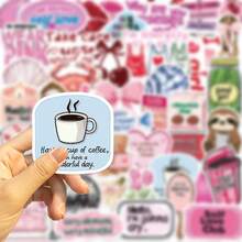 50 miếng dán hoạt hình màu hồng chủ đề Downtown Y2K, hình dán cô gái Downtown, hình dán dễ thương chủ đề Y2K, hình dán màu hồng dùng để dán bình nước, đàn guitar, hành lý, điện thoại, ốp lưng, laptop, ván trượt, làm quà tặng. - B - Xem 4