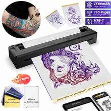 Portable Printers Wireless For Travel, Support 8.8" X 33" US Letter, Bluetooth Thermal Printer Compatible With IOS, Android & Laptop, Inkless Mobile Printer For Office, Home, School - 白色 - 查看 1