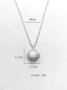 1 chiếc vòng cổ mặt dây chuyền hình hoa cúc rỗng và hình cuốn sách tối giản bằng thép không gỉ màu bạc, tự làm hộp đựng ảnh, quà tặng ngày lễ và ngày Valentine. - Bạc - Xem 5