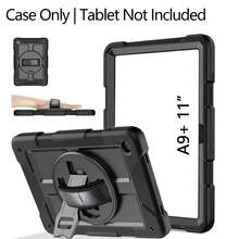 1 Piece, Compatible With IPad 9th/8th/7th Generation Cases, 10.2-Inch (2021/2020/2019 Models), 9.7-Inch 6th Generation/ 5th Generation 2018/2017 Models (Model Nos.: A1893, A1954, A1822, A1823), (A16) 11th Generation 11-Inch 2025, 10th Generation 10.9-Inch 2022, Tab A11+/A9+ Plus 11-Inch 2026/2024 With 360-Degree Rotating Stand, Drop-Proof Case With Pen Slot, Black + Black - Black - View 13