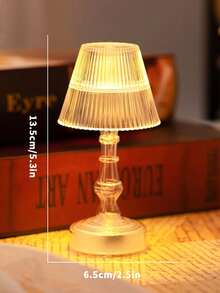 1pc Vintage Mini Desk Lamp With Battery, Warm LED Night Light, Battery Powered Small Table Lamp For Bedroom, Bedside, Office, Dorm And Party Decor - Huang Guang - View 15