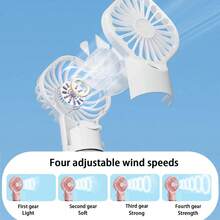 AIRPROSSING Portable Handheld Misting Fan, Rechargeable Battery Powered, 4 Wind Speed Settings, Mini Personal Cooling Fan For Outdoor, Travel, Makeup, Home, Office, Camping And More - Handheld - View 5