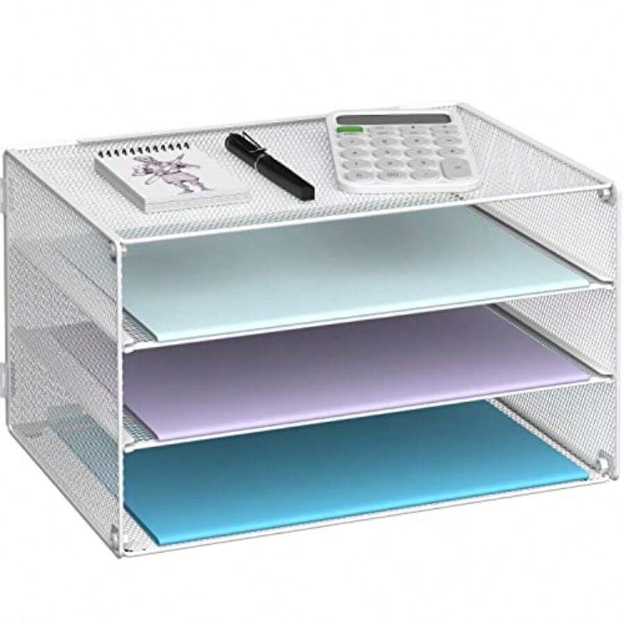 File Trays - White 3-tier Tray - View 1