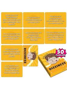 50pcs Creative Bright Yellow Table Game Cards, Atmosphere Booster For Adult Gatherings And Team Building - Multicolor - View 6