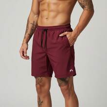 Kit Of 2 Men's Lightweight Tactel Shorts, Quick-Drying, Comfortable For Training And Everyday Wear - BORGOÑA/BLANCO - Ver 7