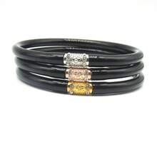 3件套金色亮片填充果冻手镯女士首饰 - 水鑽3件 - 查看 7