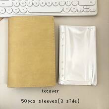 A6软皮活页夹，带50个内袋、100个双面卡槽和储蓄簿 - 長方形 - 查看 6