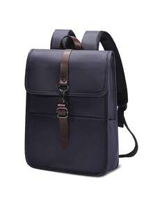 1pc 14-Inch Laptop Backpack, Minimalist Business Commuter Backpack For Men, Fashionable Flip-Cover Korean Style,Y2k - A - View 2