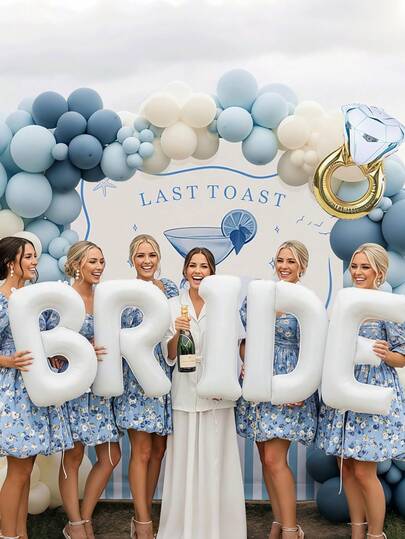 White "BRIDE" Oversized Balloon – 40 Inches, Large 'BRIDE' Letter Balloons, "Bride-To-Be" Banner, Decorations For Pre-Wedding Parties, Engagement Parties, And Wedding Processions, Bachelorette Party Decorations, Wedding Processions, Engagement Parties, Bridal Photo Booth