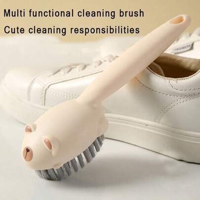 多功能清洁刷，可拆卸刷头，适用于厨房浴室，硬毛刷可用于清洁碗碟、水槽、瓷砖、缝隙，易于清洁且可重复使用。