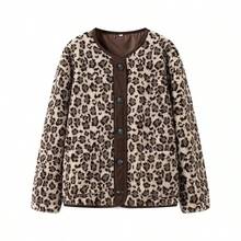 Scacto Women's Fashion Street Hipster Leopard Print Coat - 棕色 - 查看 8
