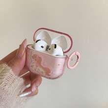 极简半透明粉色星星、蝴蝶结、天使、小马耳机保护套,兼容 Pro 3、新款Pro 2、可爱Apple 4,极简3代个性化耳机保护套,适合女孩使用。 - 粉色 - 查看 5
