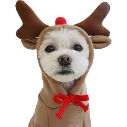 1pc Cute Fruit Pattern Dog Coat, Hooded Fleece Pet Dog Jacket, Warm Winter Pet Clothes