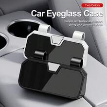 2 piezas Soporte universal de gafas de moda, Clip para gafas de sol de coche, Clip de gafas de moda, Clip de acceso rápido con una sola mano, Carcasa resistente a arañazos e impactos, Almacenamiento resistente al calor y al frío - Estuche para gafas - Ver 10