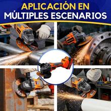 Amoladora Angular Inalámbrica 20V • Motor Sin Escobillas 1300W • Batería Doble • Multiusos - Naranja - Ver 10