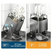 Knife Block, Knife Holder & Roll Bag - Grey - View 6