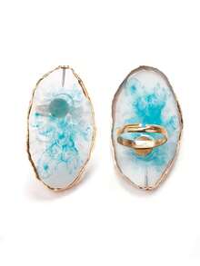 Resin Stone Color Board Rings For Nail Art - Reusable And Adjustable Prop For Nail Photography, Showcasing Unique Designs With Stand, Suitable For Nail Display - Multicolor - View 4