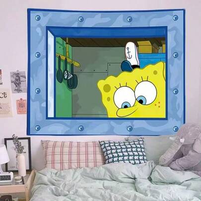 SpongeBob SquarePants 1 miếng dán cửa hình SquarePants dùng để trang trí tường, phòng, phòng tắm và nhà vệ sinh, chống thấm nước, trang trí tiệc theo chủ đề, tạo không khí lễ hội tuyệt vời nhất cho bạn bè, trang trí tiệc hoàn hảo, đồ trang trí nhà cửa, quà Giáng sinh hoàn hảo cho bạn gái nhân dịp tốt nghiệp hoặc Ngày Valentine.