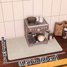 Coffee Machine Mat, Kitchen Dining Table Heat Insulation Pad, Waterproof Drip-Dry Mat With Non-Slip Rubber Bottom, Easy To Clean - Champagne - View 16
