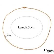 50 cái/bộ Chuỗi Phụ Kiện Trang Sức Tự Làm - Vàng - Xem 5