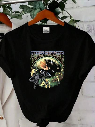 Women T-Shirt Print Blues Traveler Save His Soul Tour T-Shirt Short Sleeve  S To 3XL HN1688