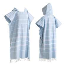 1Pc Hooded Towel, Turkish Beach Towel, Bathrobe,Sandproof Large Surf Poncho, Lightweight, Soft And Super Absorbent, Suitable For Swimming, Beach Surfing, Bathroom Accessory, Beach Essentials. - Multicolor - View 28
