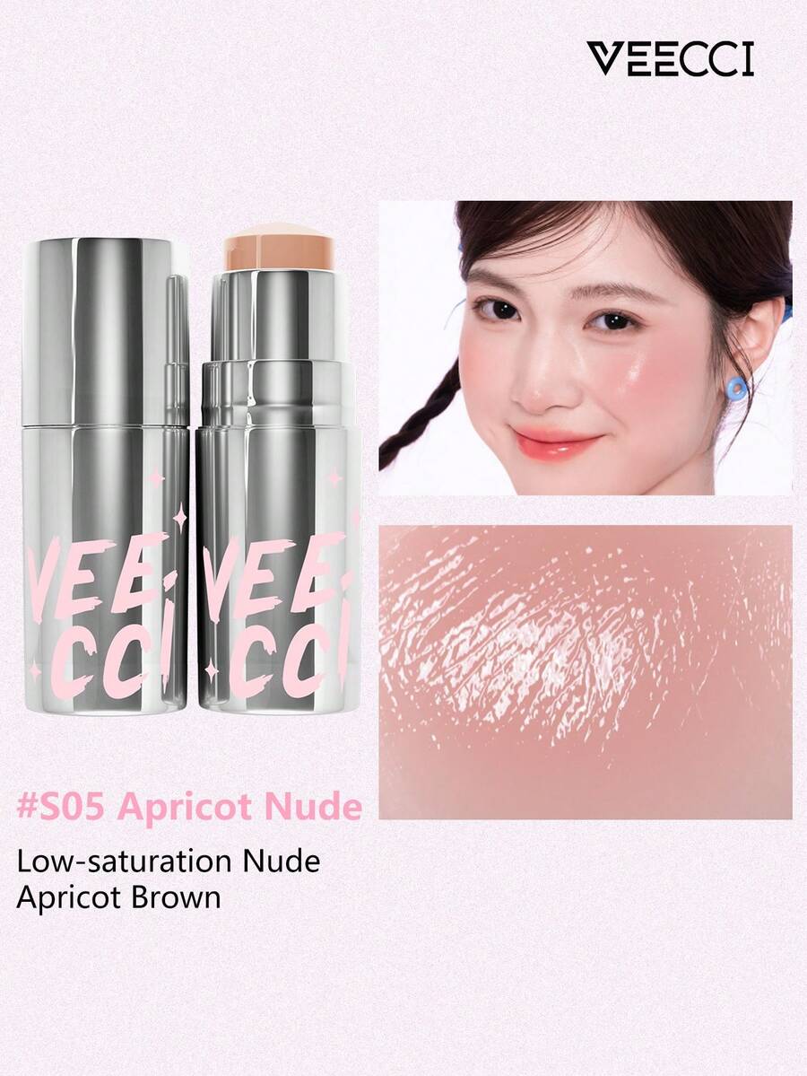 VEECCI 保湿高光棒，自然光泽修容棒，滋润滋养肌肤 - #S05 Apricot Nude - 查看 1