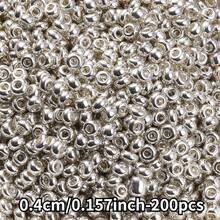 200/500/1000 hạt cườm thủy tinh nhỏ màu vàng và bạc, kích thước 2/3/4mm, dạng tròn dẹt, dùng làm phụ kiện trang sức - Khuyên tai, vòng tay, dây chuyền, móc khóa, dây chuyền điện thoại - Mặt dây chuyền tua rua thủ công - Nhiều màu - Xem 7