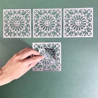 OUTANA 6pcs Self-Adhesive Removable & Easy-To-Install & Clean Acrylic Decorative Wall Stickers, Suitable For Entryway, Living Room, Bathroom, Bedroom, Office, TV Background Frames