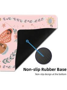 粉色鼠标垫桌垫，蝴蝶图案鼠标垫桌垫，长款鼠标垫游戏鼠标垫，防滑橡胶底座，缝边设计 - 适用于办公电脑键盘笔记本电脑 - 查看 8