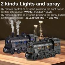 Train-Shaped USB Essential Oil Diffuser With Night Light Aromatherapy Machine Cold Mist Dual Spray Mode Suitable For Home Office Hotel - Mist - View 3