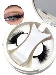 Asiteo 1 Pair Magnetic False Eyelashes, Natural Half-Eye Lashes, Glue-Free Short Magnetic Lashes, Cat Eye Lashes - Reusable Magnetic Eyelashes Without Glue - Suitable For Slouchy Daily, Party, Date, Holiday Makeup, Easy To Use - Half Eyelashes - View 8